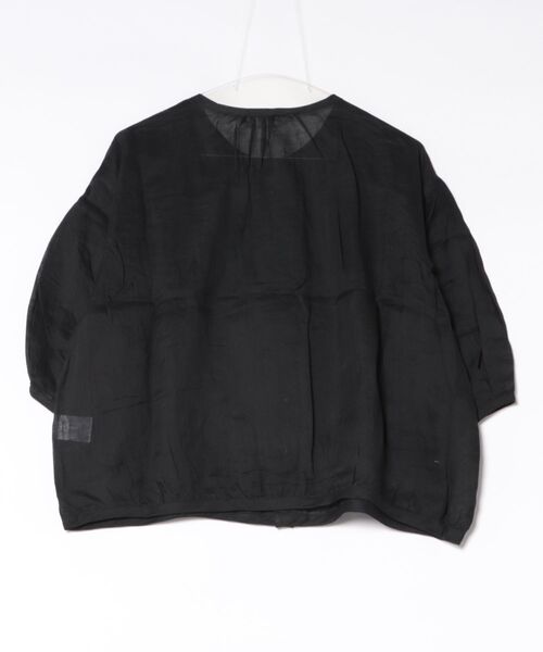 SUPER HAKKA（スーパーハッカ）の「麻エアリーローンエフェメラルフラワー線画刺繍ブラウス（シャツ/ブラウス・レディース・ブラック/ネイビー・FREE）」の3枚目の写真