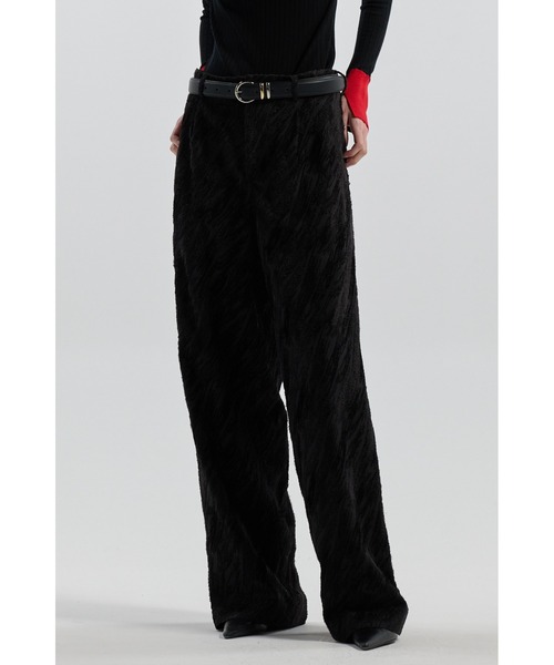 CINOH(チノ)の「CUT JACQUARD PANTS(その他パンツ・レディース・ブラック・38)」の4枚目の写真
