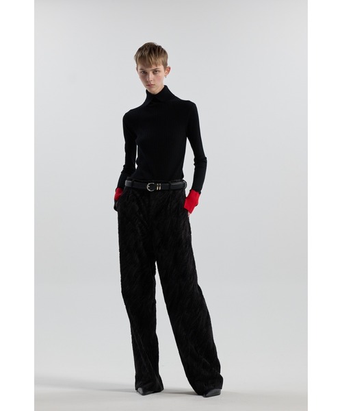 CINOH(チノ)の「CUT JACQUARD PANTS(その他パンツ・レディース・ブラック・38)」の8枚目の写真