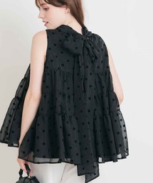 PICCIN PERLA | フロッキードットティンカーブラウス(シャツ/ブラウス)