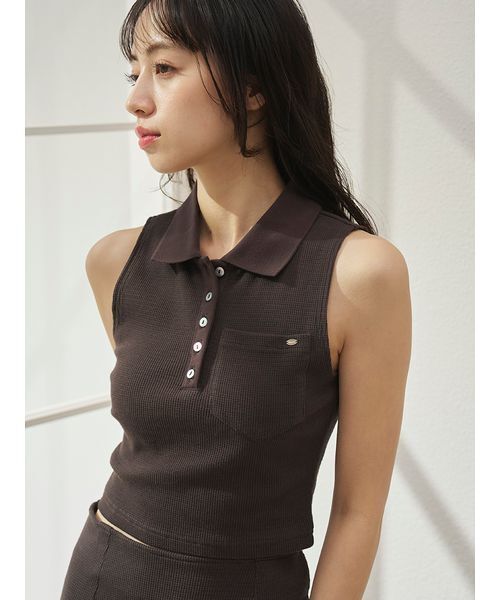 SNIDEL(スナイデル)の「ポロカットセットアップ(ワンピース・レディース・ピンク/その他/ブラック/ブラウン・1/0)」の16枚目の写真