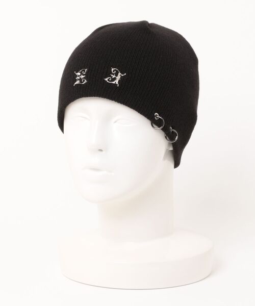 L.H.P(エルエイチピー)の「ERINAIE/エリナイエ/EE TWIN RING BEANIE(ニットキャップ/ビーニー・レディース・ブラック・F)」の1枚目の写真