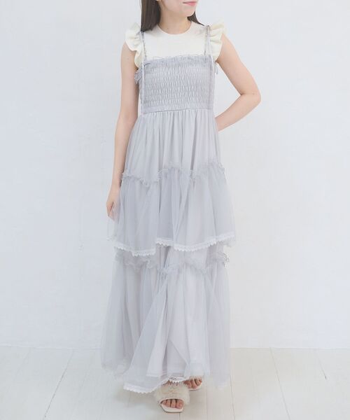 MAJESTIC LEGON(マジェスティックレゴン)の「ショルダーフリルノースリーブニット(ニット/セーター・レディース・アイボリー/ライトグレー/ブラック/ピンク・MEDIUM)」の22枚目の写真