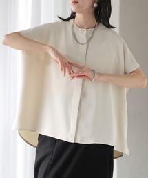 シワになりにくい きちんと半袖ブラウス
