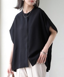 シワになりにくい きちんと半袖ブラウス