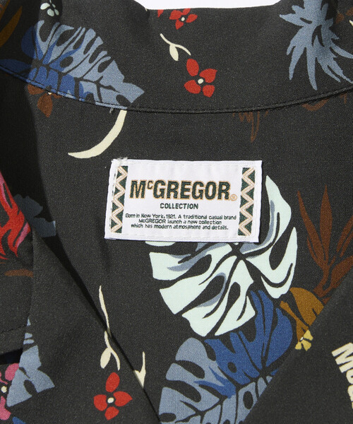 McGREGOR(マックレガー)の「McGREGOR COLLECTION/マックレガー コレクション ヴィンテージライク 総柄 オープンカラー アロハシャツ(シャツ/ブラウス・メンズ・ブラック/ベージュ・LARGE/MEDIUM)」の6枚目の写真