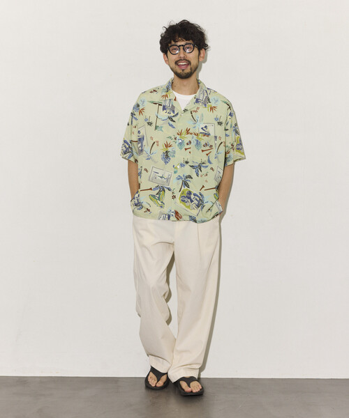McGREGOR(マックレガー)の「McGREGOR COLLECTION/マックレガー コレクション ヴィンテージライク 総柄 オープンカラー アロハシャツ(シャツ/ブラウス・メンズ・ブラック/ベージュ・LARGE/MEDIUM)」の18枚目の写真
