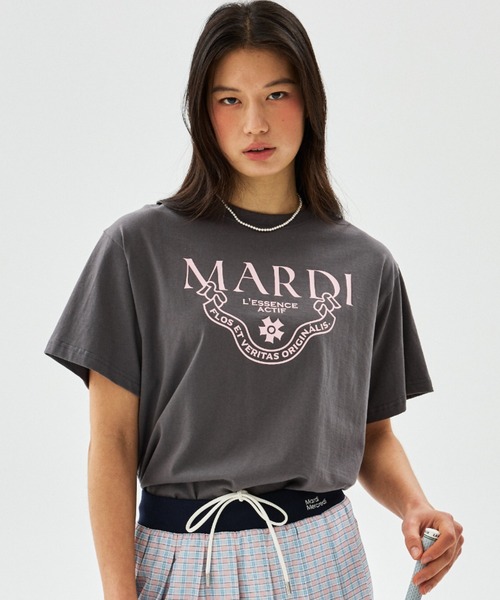 Mardi Mercredi（マルディメクルディ）の「CLASSIQUE BASIC TSHIRT / クラシック ベーシック Tシャツ（Tシャツ/カットソー・レディース・アイボリー系1/アイボリー/グレー系2/グレー系1/ネイビー/グレー/ベージュ・FREE）」の5枚目の写真