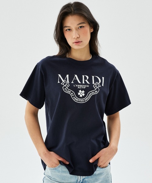 Mardi Mercredi（マルディメクルディ）の「CLASSIQUE BASIC TSHIRT / クラシック ベーシック Tシャツ（Tシャツ/カットソー・レディース・アイボリー系1/アイボリー/グレー系2/グレー系1/ネイビー/グレー/ベージュ・FREE）」の7枚目の写真