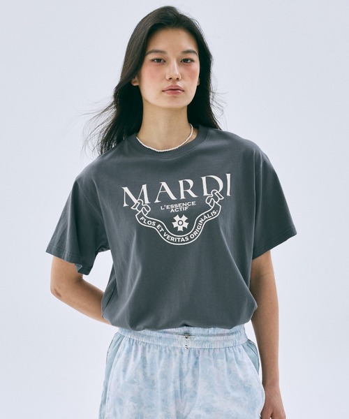 Mardi Mercredi（マルディメクルディ）の「CLASSIQUE BASIC TSHIRT / クラシック ベーシック Tシャツ（Tシャツ/カットソー・レディース・アイボリー系1/アイボリー/グレー系2/グレー系1/ネイビー/グレー/ベージュ・FREE）」の4枚目の写真