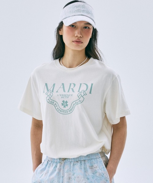 Mardi Mercredi（マルディメクルディ）の「CLASSIQUE BASIC TSHIRT / クラシック ベーシック Tシャツ（Tシャツ/カットソー・レディース・アイボリー系1/アイボリー/グレー系2/グレー系1/ネイビー/グレー/ベージュ・FREE）」の3枚目の写真