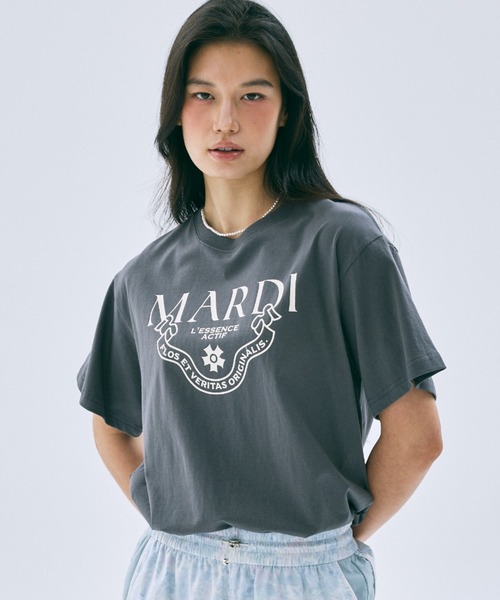 Mardi Mercredi（マルディメクルディ）の「CLASSIQUE BASIC TSHIRT / クラシック ベーシック Tシャツ（Tシャツ/カットソー・レディース・アイボリー系1/アイボリー/グレー系2/グレー系1/ネイビー/グレー/ベージュ・FREE）」の12枚目の写真