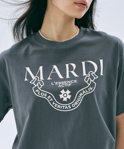 Mardi Mercredi（マルディメクルディ）の「CLASSIQUE BASIC TSHIRT / クラシック ベーシック Tシャツ（Tシャツ/カットソー・レディース・アイボリー系1/アイボリー/グレー系2/グレー系1/ネイビー/グレー/ベージュ・FREE）」の13枚目の写真
