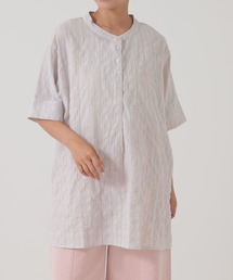 バンドカラータックチュニック