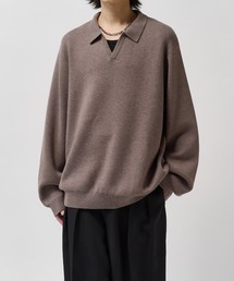 ウォッシャブルスキッパーニットポロ