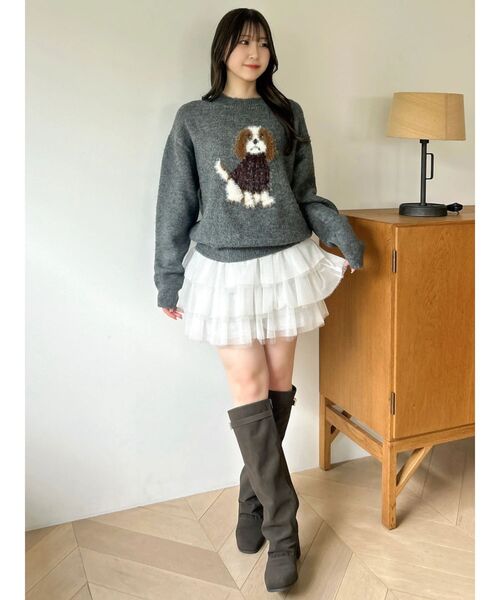 dazzlin(ダズリン)の「チュチュミニパンツ(その他パンツ・レディース・オフホワイト/ブラック・FREE)」の9枚目の写真
