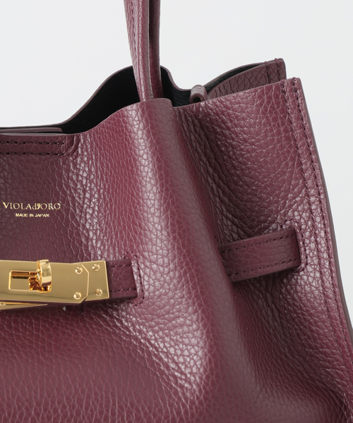 Spick & Span(スピックアンドスパン)の「《新色有り / 追加》VIOLAd’ORO イタリアンWフェイスレザートートバッグM(トートバッグ・レディース・グレー/ボルドー/ブラック/ネイビー・FREE)」の18枚目の写真
