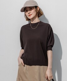 セミマットフリゼ リラクシー ニット Tシャツ
