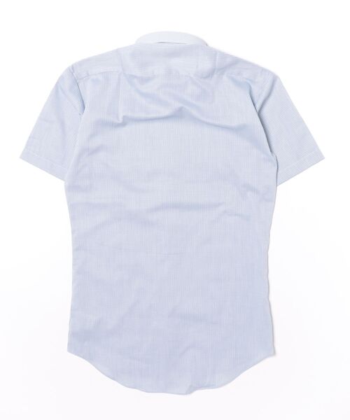 TOKYO SHIRTS(トウキョウシャツ)の「【吸水速乾】 形態安定ノンアイロン ドゥエボットーニ 半袖ビジネスワイシャツ(ビジネスシャツ・メンズ・ブルー・首回り39cm/首回り37cm/首回り43cm/首回り42cm/首回り41cm)」の7枚目の写真