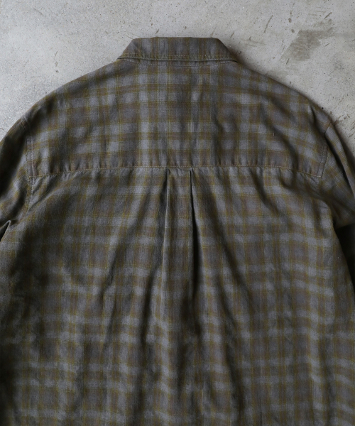 SLOWACID（スローアシッド）の「ガーメントダイチェックシャツ[イエロー]（シャツ/ブラウス・レディース・その他・SMALL/MEDIUM/LARGE）」の3枚目の写真