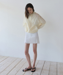 SHEER LIGHTWEIGHT ZIP-UP, BUTTER