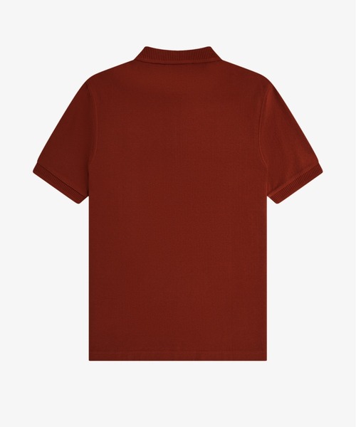 FRED PERRY(フレッドペリー)の「Crepe Pique Polo Shirt/クレープ鹿の子ポロシャツ(ポロシャツ・メンズ・ベージュ/ブラック/ブラウン系その他/ブラウン・L/M/S)」の5枚目の写真