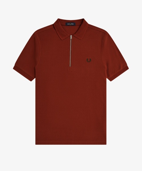 FRED PERRY(フレッドペリー)の「Crepe Pique Polo Shirt/クレープ鹿の子ポロシャツ(ポロシャツ・メンズ・ベージュ/ブラック/ブラウン系その他/ブラウン・L/M/S)」の14枚目の写真