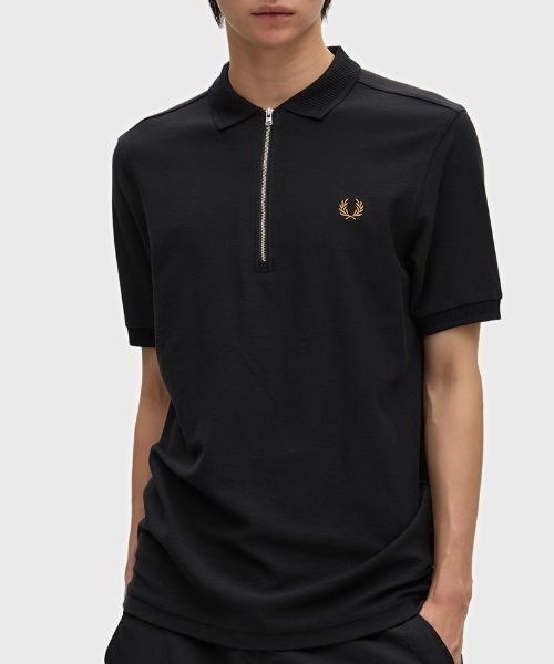 FRED PERRY(フレッドペリー)の「Crepe Pique Polo Shirt/クレープ鹿の子ポロシャツ(ポロシャツ・メンズ・ベージュ/ブラック/ブラウン系その他/ブラウン・L/M/S)」の17枚目の写真