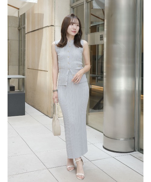 anuans(アニュアンス)の「【ZOZO限定カラーあり】ランダムリブニットセットアップ(セットアップ・レディース・サックスブルー/ブラック/アイボリー/イエロー系その他・MEDIUM/SMALL)」の7枚目の写真