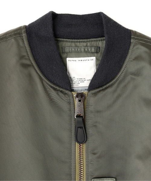 Alpha Industries(アルファインダストリーズ)の「Alpha Industries/アルファインダストリーズ/1960S MA‐1 HERITAGE FIT FLIGHT JACKET/1960S MA-1 ヘリテージフィット フライトジャケット(MA-1・メンズ・ダークグレー・S/M/L/2XL/XL)」の3枚目の写真