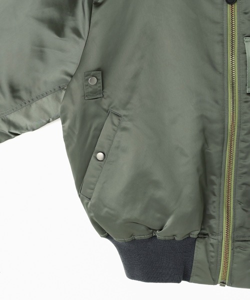 Alpha Industries(アルファインダストリーズ)の「Alpha Industries/アルファインダストリーズ/1960S MA‐1 HERITAGE FIT FLIGHT JACKET/1960S MA-1 ヘリテージフィット フライトジャケット(MA-1・メンズ・ダークグレー・S/M/L/2XL/XL)」の7枚目の写真