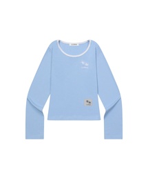 ロラ スモールロゴ 配色 Uネック 長袖Tシャツ (10カラー)