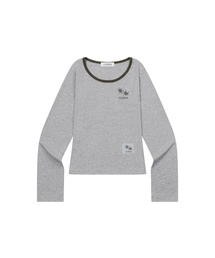 ロラ スモールロゴ 配色 Uネック 長袖Tシャツ (10カラー)