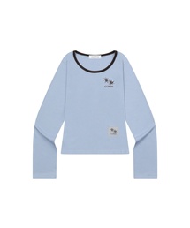 ロラ スモールロゴ配色Uネック長袖Tシャツ (10カラー)