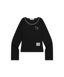 ロラ スモールロゴ 配色 Uネック 長袖Tシャツ (10カラー)