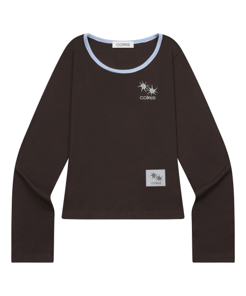 COIRIS(コイリス)の「ロラ スモールロゴ 配色 Uネック 長袖Tシャツ (10カラー)(Tシャツ/カットソー・レディース・チャコール/ブルー/グリーン/ブラウン/ネイビー/カーキ/ブラック/ホワイト/ライトグレー/スカイブルー・FREE)」の21枚目の写真