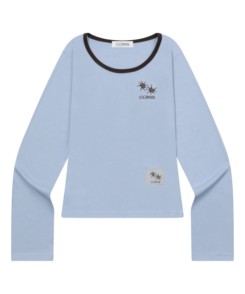COIRIS(コイリス)の「ロラ スモールロゴ 配色 Uネック 長袖Tシャツ (10カラー)(Tシャツ/カットソー・レディース・チャコール/ブルー/グリーン/ブラウン/ネイビー/カーキ/ブラック/ホワイト/ライトグレー/スカイブルー・FREE)」の17枚目の写真