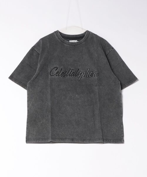 ATELANE(アテレーン)の「《ATELANE》硫化染 トラ刺繍、ロゴ エンボス、S/S TEE(Tシャツ/カットソー・メンズ・ホワイト系/ブラック系/ネイビー系・LARGE/MEDIUM)」の2枚目の写真