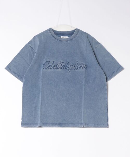 ATELANE(アテレーン)の「《ATELANE》硫化染 トラ刺繍、ロゴ エンボス、S/S TEE(Tシャツ/カットソー・メンズ・ホワイト系/ブラック系/ネイビー系・LARGE/MEDIUM)」の3枚目の写真