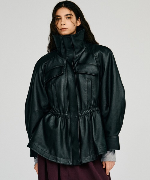 PRANK PROJECT(プランクプロジェクト)の「【2026Autumn Pre-Order】ロードローストリングSHEEPレザージャケット / Low Drawstring Sheep Leather Jacket(ブルゾン・レディース・ブラウン/ブラック・FREE)」の6枚目の写真