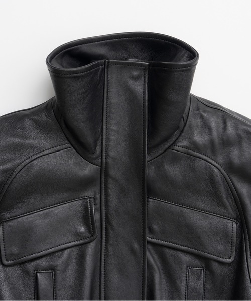 PRANK PROJECT(プランクプロジェクト)の「【2026Autumn Pre-Order】ロードローストリングSHEEPレザージャケット / Low Drawstring Sheep Leather Jacket(ブルゾン・レディース・ブラウン/ブラック・FREE)」の11枚目の写真