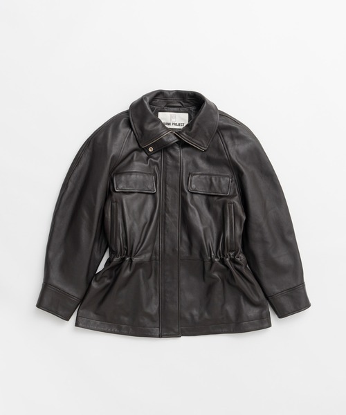 PRANK PROJECT(プランクプロジェクト)の「【2026Autumn Pre-Order】ロードローストリングSHEEPレザージャケット / Low Drawstring Sheep Leather Jacket(ブルゾン・レディース・ブラウン/ブラック・FREE)」の7枚目の写真