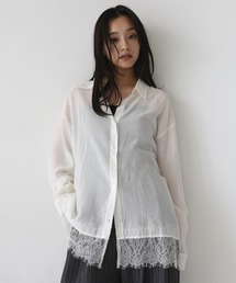 レースドッキングシアーシャツ