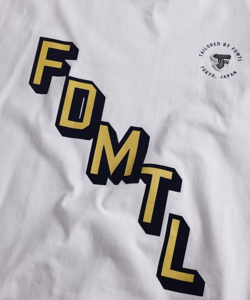 FDMTL(ファンダメンタル)の「FDMTL/ファンダメンタル/FLOCK LOGO TEE(Tシャツ/カットソー・メンズ・ホワイト/ネイビー・4/3/2/1)」の4枚目の写真