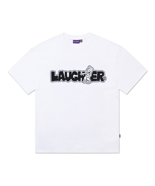 LAUGHER(ラファー)の「ラッパーシグネチャーロゴTシャツ - ホワイト(Tシャツ/カットソー・レディース・その他・MEDIUM/LARGE/X-LARGE)」の1枚目の写真