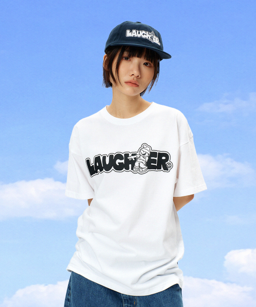 LAUGHER(ラファー)の「ラッパーシグネチャーロゴTシャツ - ホワイト(Tシャツ/カットソー・レディース・その他・MEDIUM/LARGE/X-LARGE)」の4枚目の写真