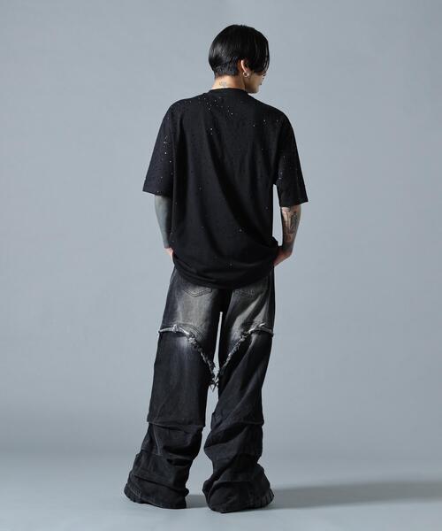L.H.P(エルエイチピー)の「MAVYTH/メヴィス/RHINESTONE TEE(Tシャツ/カットソー・メンズ・ブラック/ホワイト・XL/M/L)」の5枚目の写真