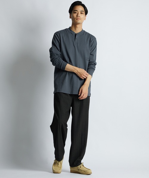 LANVIN en Bleu(ランバンオンブルー)の「シルキータッチ ヘンリーネック ロンT(Tシャツ/カットソー・メンズ・ブルーグレー/ネイビー/グレー/ブラック/ホワイト・46/48/50/52)」の10枚目の写真