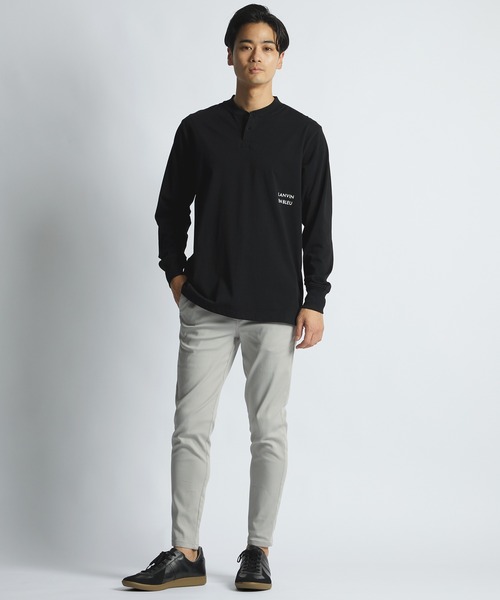 LANVIN en Bleu(ランバンオンブルー)の「シルキータッチ ヘンリーネック ロンT(Tシャツ/カットソー・メンズ・ブルーグレー/ネイビー/グレー/ブラック/ホワイト・46/48/50/52)」の14枚目の写真