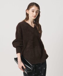 フォックスカシミヤ Vネック ニット